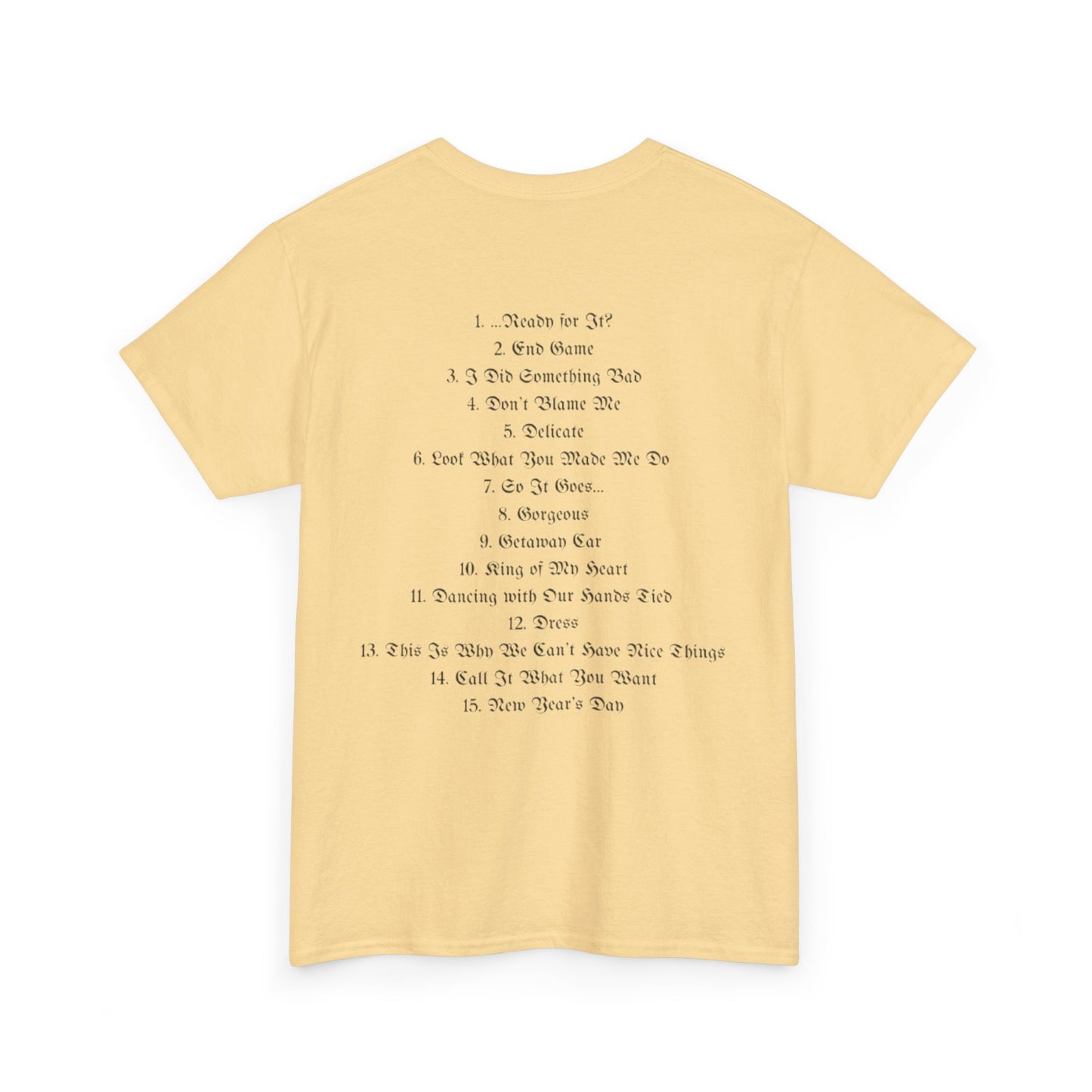 reputation list - Taylor Swift Bright Sleeve Tee